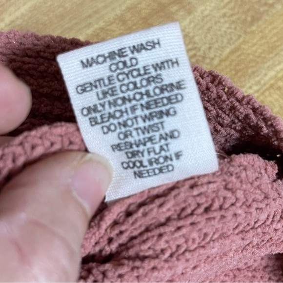 Jessica Simpson mauve pink cropped top sweater women’s size XS boho - Picture 14 of 16